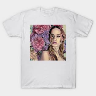 Beautiful girl with roses T-Shirt